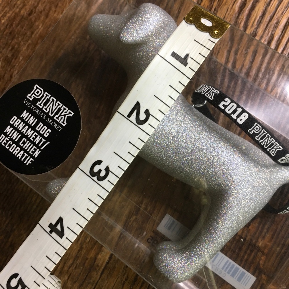 2018 Pink Victoria’s Secret Mini Dog Ornament - Picture 5 of 9